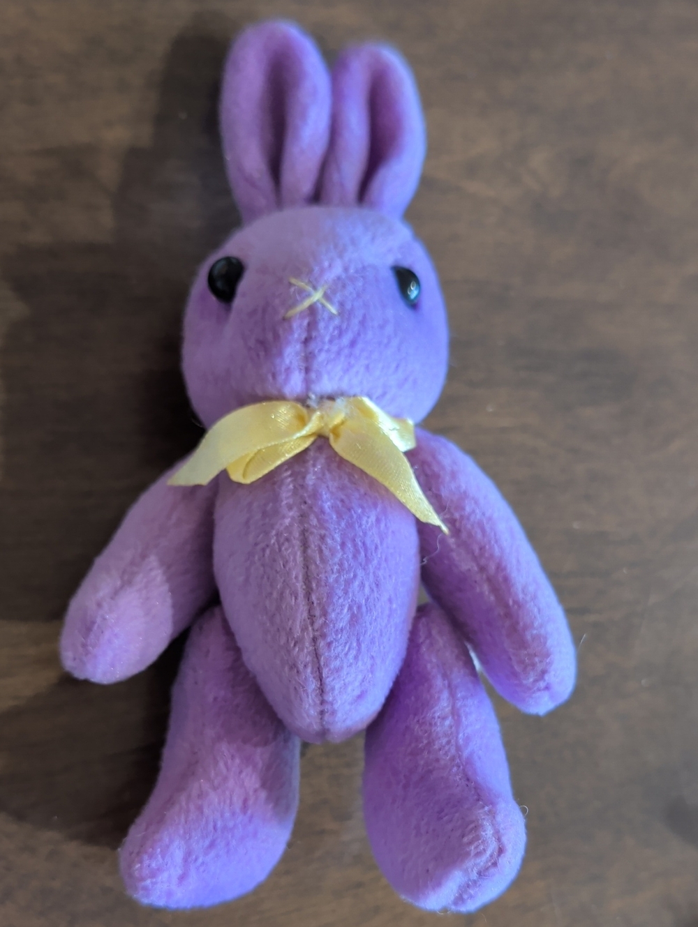 Purple Zip Jointed Bunny made by Ganz in 1997